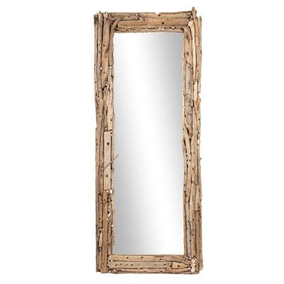 Espejo con marco de madera flotante-501026