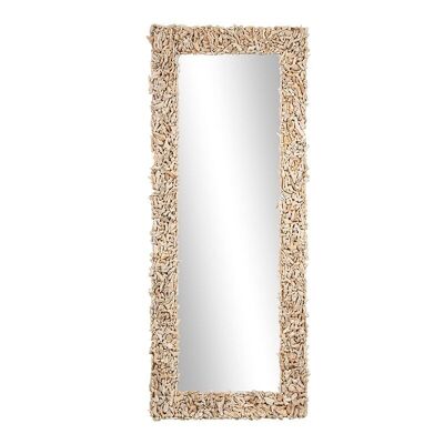 Specchio con cornice corallo-503011