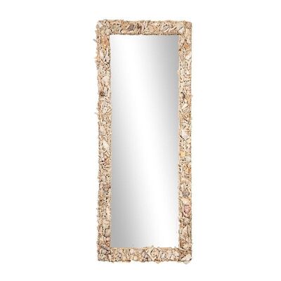 Specchio con cornice corallo-503019