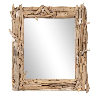 Espejo con marco de madera flotante-504006