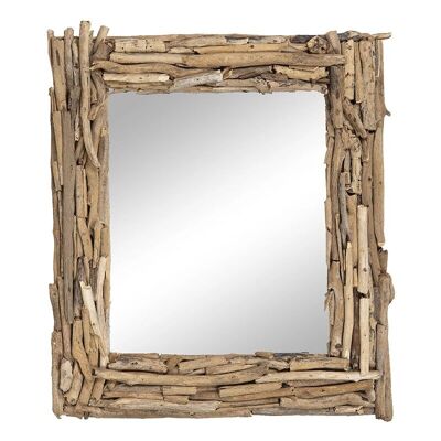 Espejo con marco de madera flotante-504030