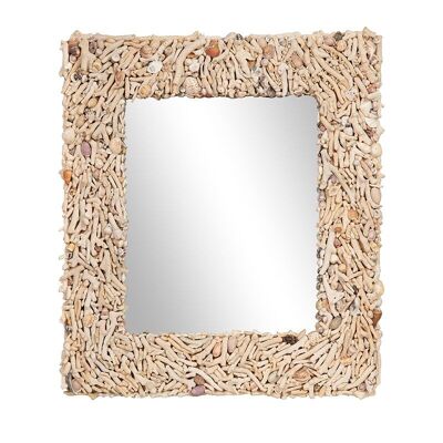 Specchio con cornice corallo-506001