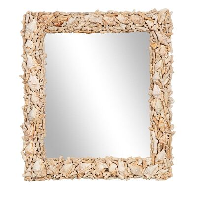 Specchio con cornice corallo-506002