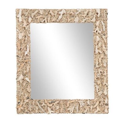 Specchio con cornice corallo-506007