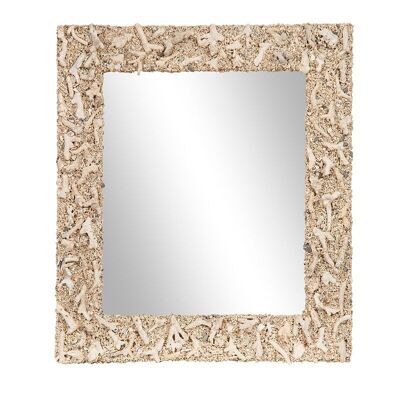 Specchio con cornice corallo-506008