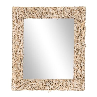 Specchio con cornice corallo-506009