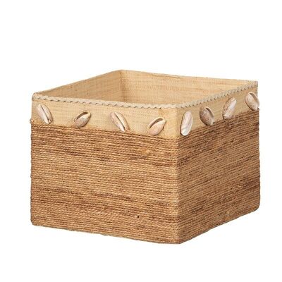 Decorated raffia box-801010