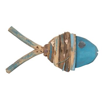 Applique poisson bois flotté-901026