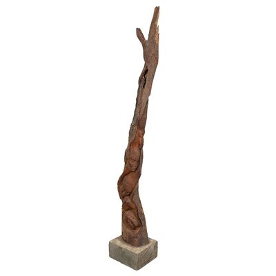 Estatua de palisandro sobre pie de hormigón-902013