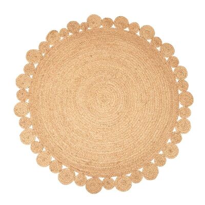 Round raffia rug-1101002