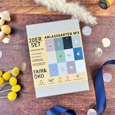 Postkarten-Set 20 Karten - fair, ökologisch und nachhaltig produziert