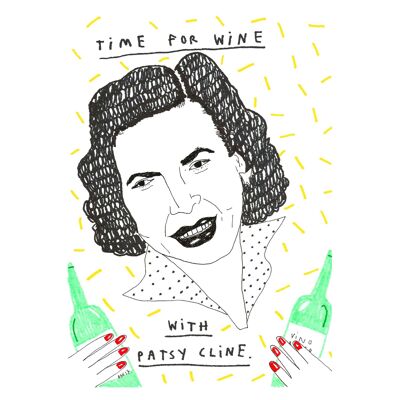 Patsy Cline Wine | A4 art print