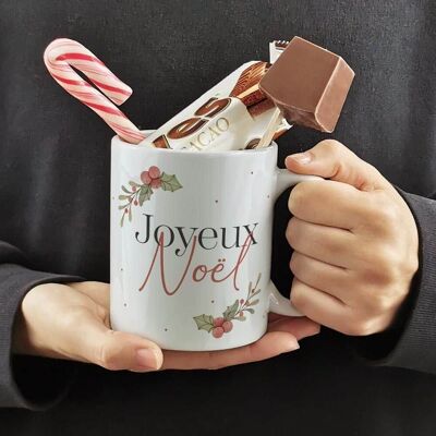 Mug "Joyeux Noël" et ses confiseries rétro