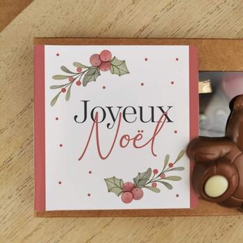 Oursons au chocolat au lait x3 "Joyeux Noël" 4