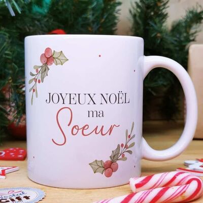 Tasse „Frohe Weihnachten, meine Schwester“