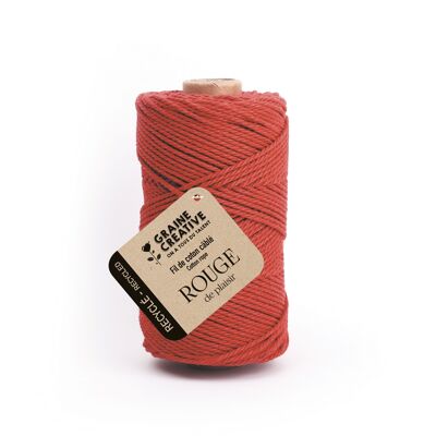 COTON CABLE RECYCLE ROUGE