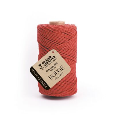 COTON CABLE RECYCLE ROUGE