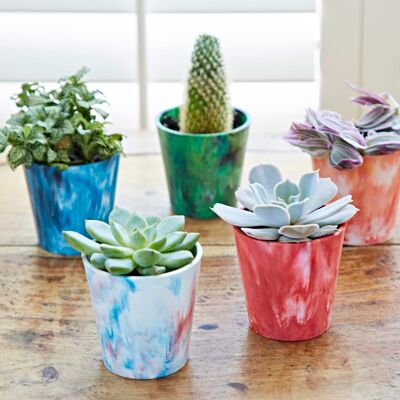 Mini vaso per piante d'appartamento in plastica riciclata