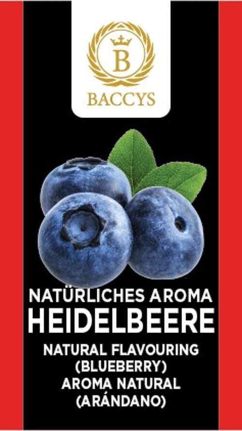 BACCYS Natürliches Aroma - HEIDELBEERE - 10ml