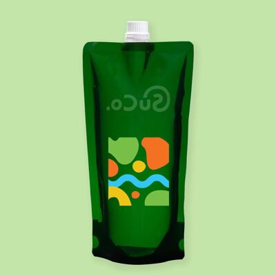 Cospargere il suco di foglie 2.0 - Bottiglia d'acqua riutilizzabile da 600 ml