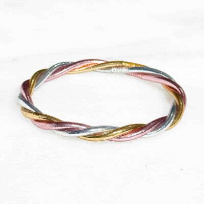 Certified Buddhist bracelet made in Thailand - Twisted model - TRICOLOR