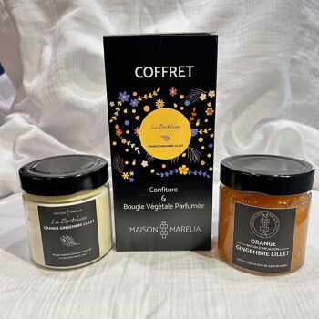 Coffret 1 bougie végétale parfumée (160G) + 1 confiture (250G) 3