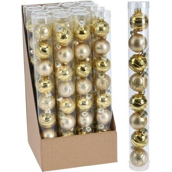 BOULE DE NOEL 30mm OR Set 8 pcs