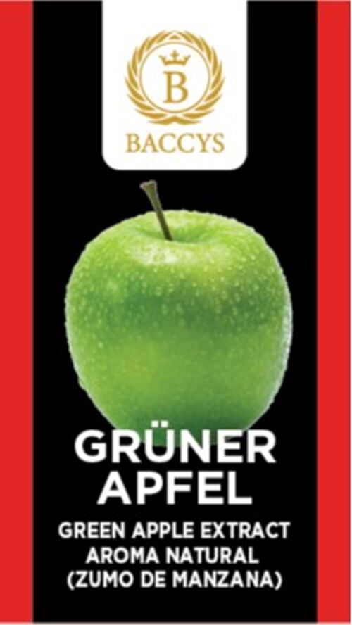 BACCYS Natürliches Aroma - GRÜNER APFEL - 10ml