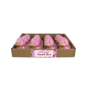 Bombe de bain Canard 100 grs -Senteur Rose 2