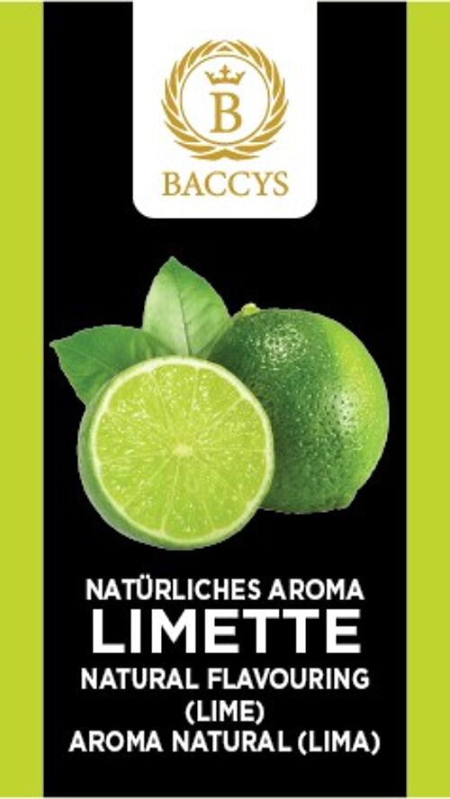 BACCYS Natürliches Aroma - LIMETTE - 10ml