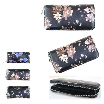 Adana Flower Print Zip Purse