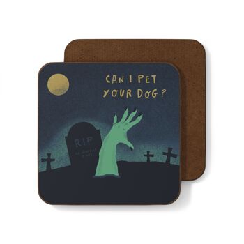 Dessous de verre pour animaux de compagnie zombie