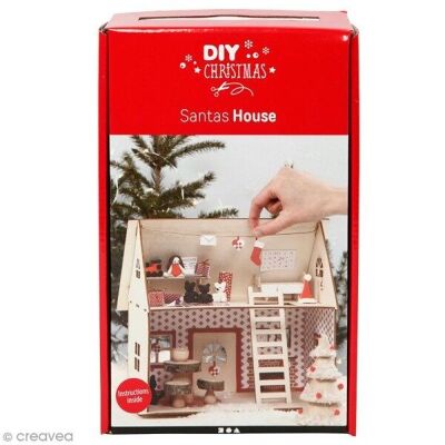 DIY-Modellbausatz - Santa's House - 18 x 27 x 25 cm