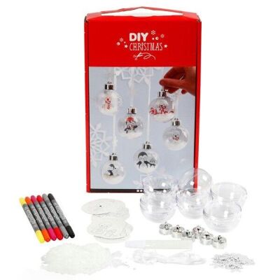 Kit de Navidad DIY - Bolas decorativas - 5 cm - 6 piezas -