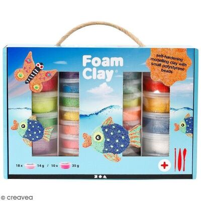 Arcilla para modelar Foam Clay - Multicolor - 31 piezas