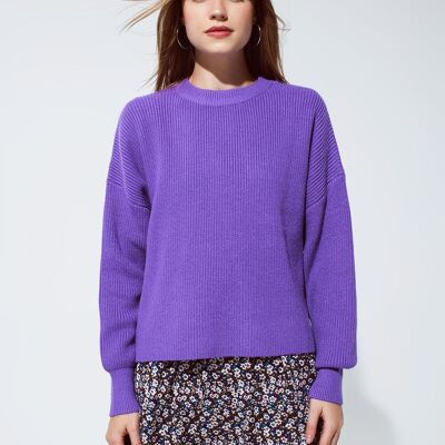 purple chunky knitted relaxed Jumper