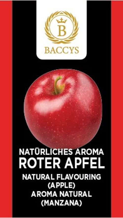 BACCYS Natürliches Aroma - ROTER APFEL - 10ml