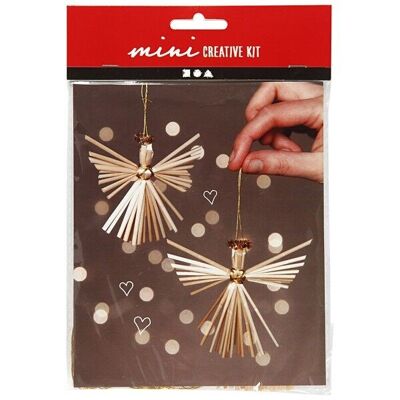 Kit DIY Noël - Anges en paille - 8 cm - 2 pcs