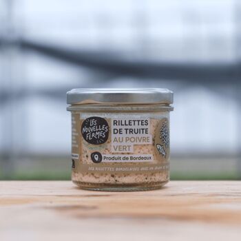 Rillettes de truite au poivre vert, 90g (pièce) 2