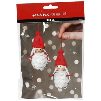 Kit DIY feutrage - Personnages de Noël - 8 cm - 2 pcs