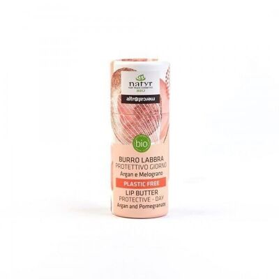 Organic protective lip butter, argan and pomegranate, 10g