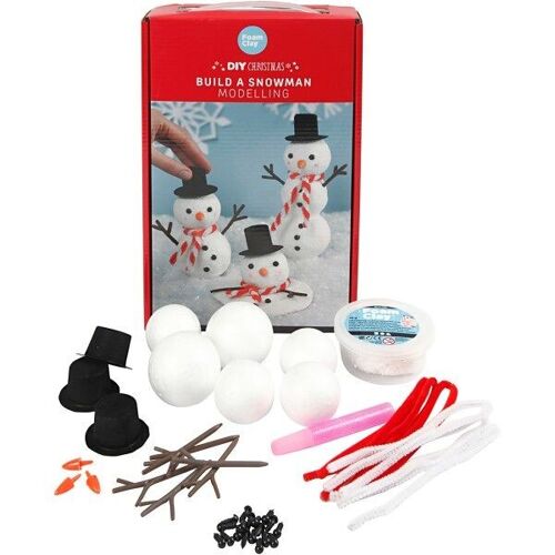 Kit DIY Modelage Foam Clay - Bonhommes de neige - 3 pcs