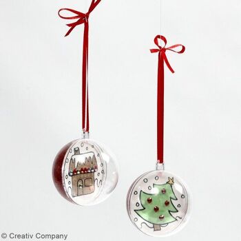 Kit DIY Noël - Boules décoratives - Ronds et Cœurs - 6 pcs 3