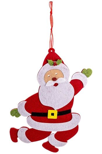 Articles de fête - Décoration Père Noël en feutre h.cm.  20 env.  avec câble
