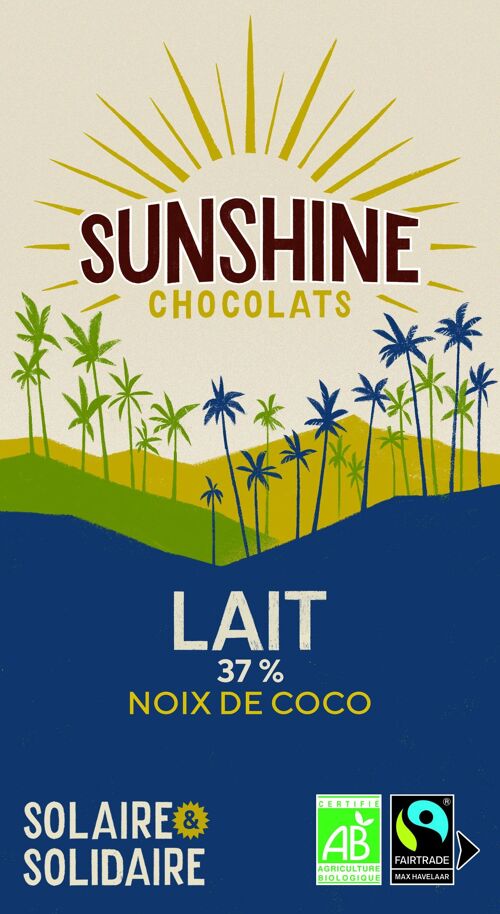 Tablette de Chocolat - Lait noix de coco toastée bio et équitable