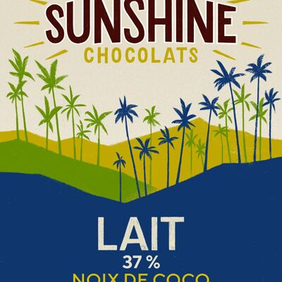 Chocolate Bar - Organic and fair trade toasted coconut milk