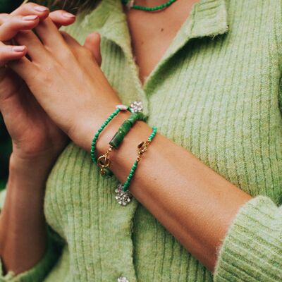 Woody bracelet Green | Lila