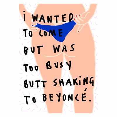 Beyoncé scuote il culo | Stampa artistica A4
