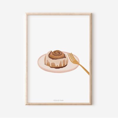 Poster Rotolo alla cannella Svezia - stampa artistica FIKA Scandinavia