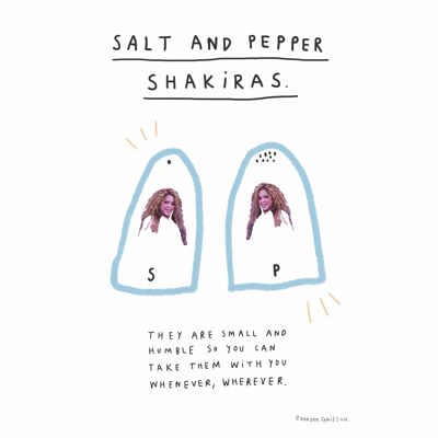 Shakiras De Sal Y Pimienta | Impresión de arte A4